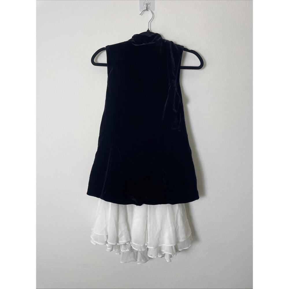 Revolve Amanda Uprichard Justine Dress S $290 msrp Velvet bodice chiffon skirt - Picture 8 of 8